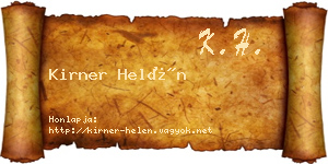 Kirner Helén névjegykártya